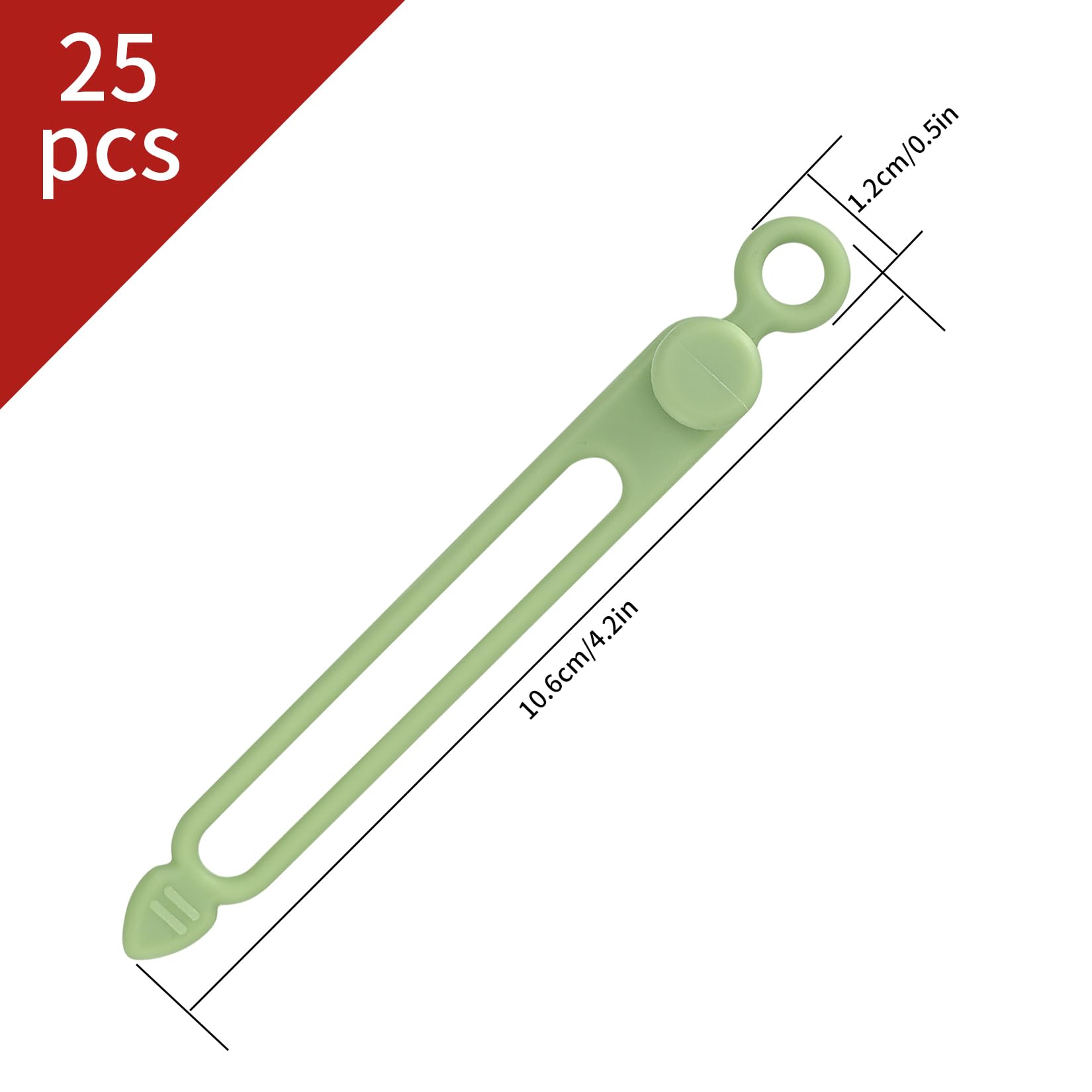 25 Pcs Silicone Cable Ties, Reusable Cable Straps Wire Organizer, Cable Management Cord Organizer For Fastening Earphone Phone C